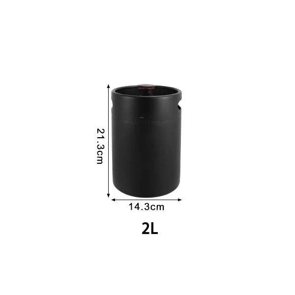 Neuer Mini-Bierfass, einwandiger Bierkräuter, nachfüllbar, tragbar, zum Basteln von Getränken, Kombucha, Nitro-Kaffee-Seltzer, 2 l/3,6 l/4 l/5 l, SS304