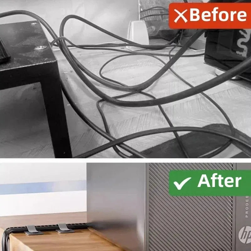 10–200 Stück wiederverwendbarer Kabel-Organizer für Schreibtisch, Drahtwickler, Kabelbinder-Organizer, selbstklebende Kabel-Seilhalter, Kordelschutzgurte