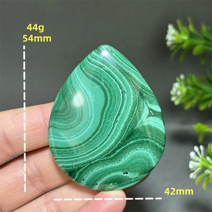 Natürlicher, hochwertiger Malachit in Tropfenform, zum Polieren, DIY, Quarz, Energietherapie, Meditation, Reiki, Hexerei, Heimdekoration, Geschenk