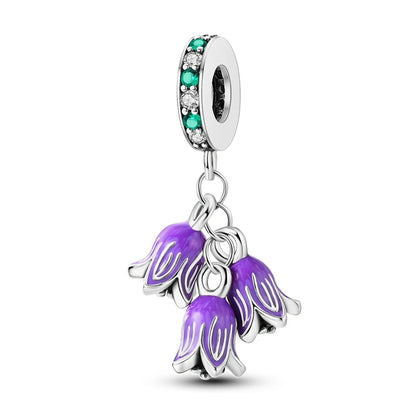 Sicherheitsketten aus 925er-Sterlingsilber, violette Serie, Schmetterling, Widder, Zwillinge, passend für Original-Armbänder, DIY-Schmuckherstellung, Geschenk für Frauen
