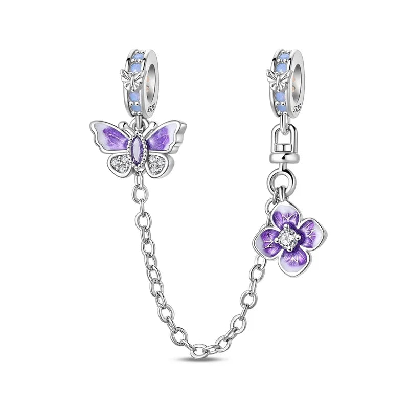 Glänzende Schmetterlingsanhänger aus 925er-Sterlingsilber mit flatternder Dunkelheit, passend für DIY-Armbänder, Halsketten, romantisches Geschenk, Paarung