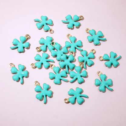 20 Stück 13x10mm Edelstahl Emaille Klee Blume Charms Anhänger Edelstahl DIY Schmuck Herstellung Zubehör Ergebnisse