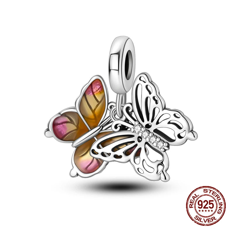 Herbst Neue 925 Sterling Silber Braun Maple Leaf Kürbis Biene Charms Bead Fit 3mm 925 Original Armbänder DIY schmuck Warmes Geschenk