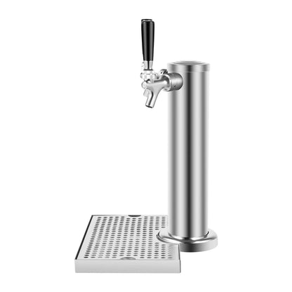 Dual-Wasserhahn-Bierturmspender mit Tropfschale, vormontierter Schlauchschlüssel, Werkzeuge, Basteln, Biersäulen-Set für Bar, Zuhause, Restaurant