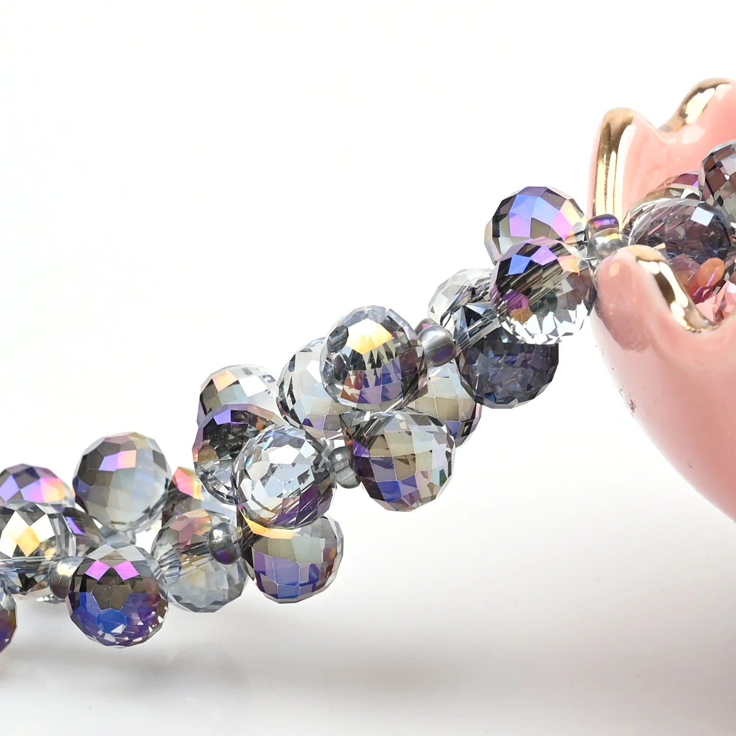 Österreich AB Farbe Kristall Erdbeere Perlen 10*8mm Glänzende Facettierte Glas Perlen für Schmuck Machen DIY Hochzeit Kleid zubehör