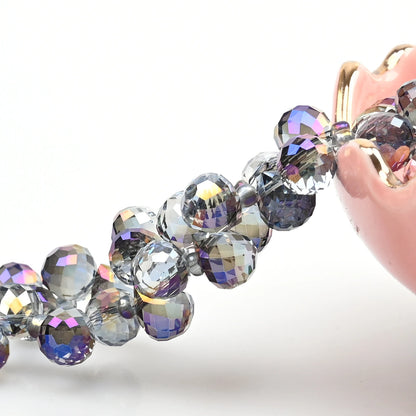 Österreich AB Farbe Kristall Erdbeere Perlen 10*8mm Glänzende Facettierte Glas Perlen für Schmuck Machen DIY Hochzeit Kleid zubehör