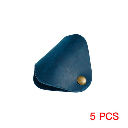 5 Stück Kabelhalter aus echtem Leder, Kabel-Organizer-Clips, Kabelbänder, Kopfhörerkabel, USB-Ladegerät-Halter für den Schreibtisch, ordentlicher Organizer