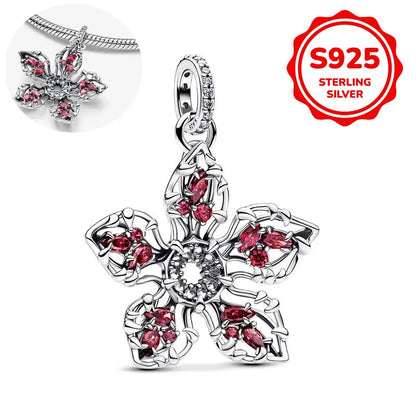 925er-Sterlingsilber, ein Fünf-Sterne-Blumendrache, der seine Gliedmaßen bewegt werden kann, Perlen für Armbänder und Halsketten, exquisite DIY-Schmuckherstellung