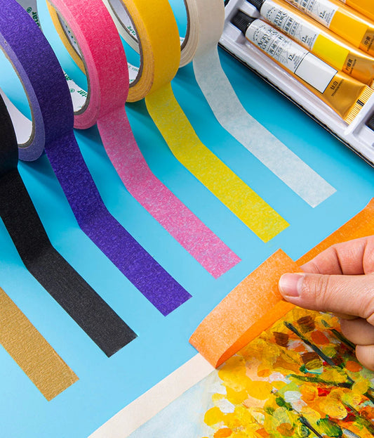 10 Rollen Krepppapier-Klebeband, 20 m Länge, handschriftlich, schützt die Wandmalerei, Zeichnung, keine Spuren, Abdeckband