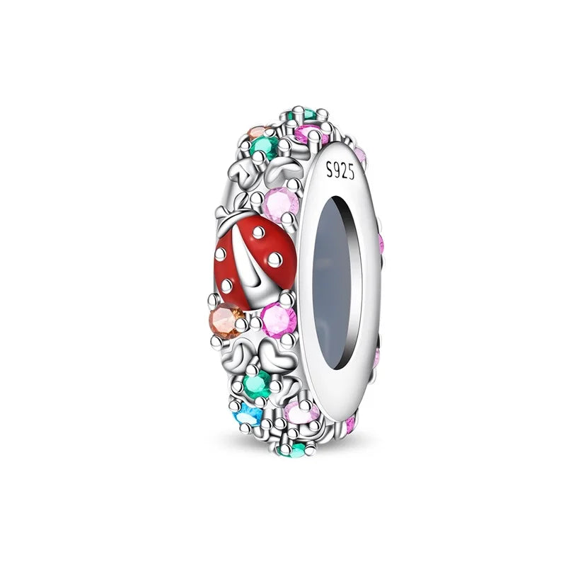 Heißer Verkauf 925er Sterlingsilber Blauwal & Marienkäfer & Engel baumelnder Charm für Armband Boutique Halskette MiNi-Serie Anhänger Geschenk