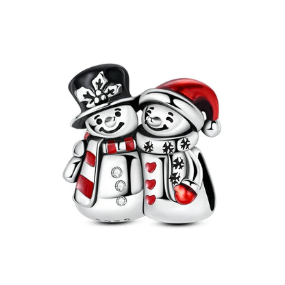 Heißer Verkauf 925er Sterlingsilber Schlitten- und Schneemann-Perlen und Kürbiskopf-Anhänger, passend für Armbänder, Weihnachts- und Halloween-Geschenke