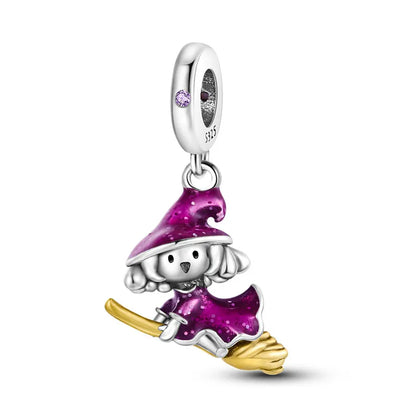 Sicherheitsketten aus 925er-Sterlingsilber, violette Serie, Schmetterling, Widder, Zwillinge, passend für Original-Armbänder, DIY-Schmuckherstellung, Geschenk für Frauen