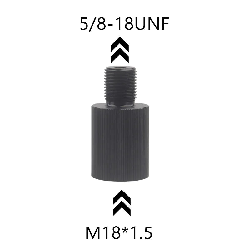 HPA Scuba M18*1.5 zu 5/8-18UNF Schwarz Aluminium Luftflaschenanschluss Konvertierungs-Gewindeadapter Regler CO2 Station Zubehör