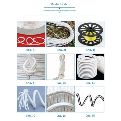 Hersteller Dyneema Seil Ultrahochmolekulares Gewicht Polyethylen UHMWPE Seil Offshore UV Korrosionsschutz Schiffskabelfolie