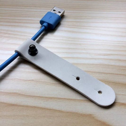 1Pc Leder Kabel Wickler Power Linie Daten Schnalle Kabelbinder Ohrstöpsel Kopfhörer Abnehmbare Anti-Verlust Reel Linie kabel Management