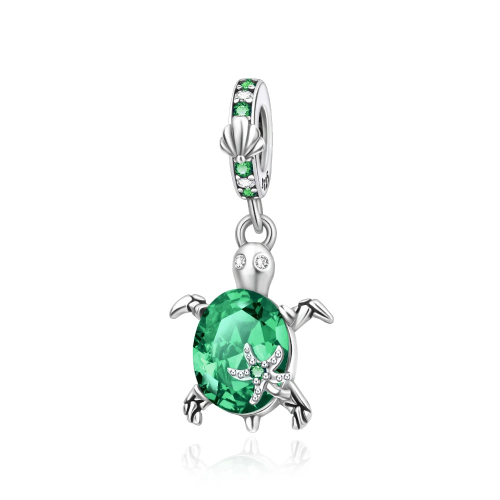 Anhänger aus 925er-Sterlingsilber, grüne Serie, Blumenbaum, Apfel-Anhänger, DIY, feine Perlen, passend für Original-Charms-Armbänder, Damenschmuck, Diy