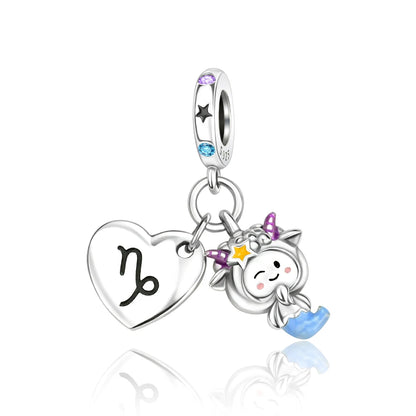 Exquisite Charm-Anhänger aus 925er-Sterlingsilber mit weißen Tigerperlen und Kaninchen-Barista-Anhänger, passend für Armbänder, niedliche Schmuck-Accessoires, Geschenke