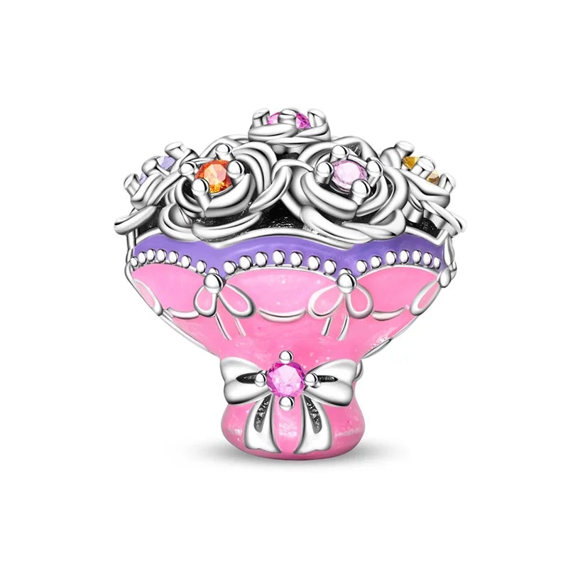 Heißer Verkauf 925er Sterlingsilber Blauwal & Marienkäfer & Engel baumelnder Charm für Armband Boutique Halskette MiNi-Serie Anhänger Geschenk