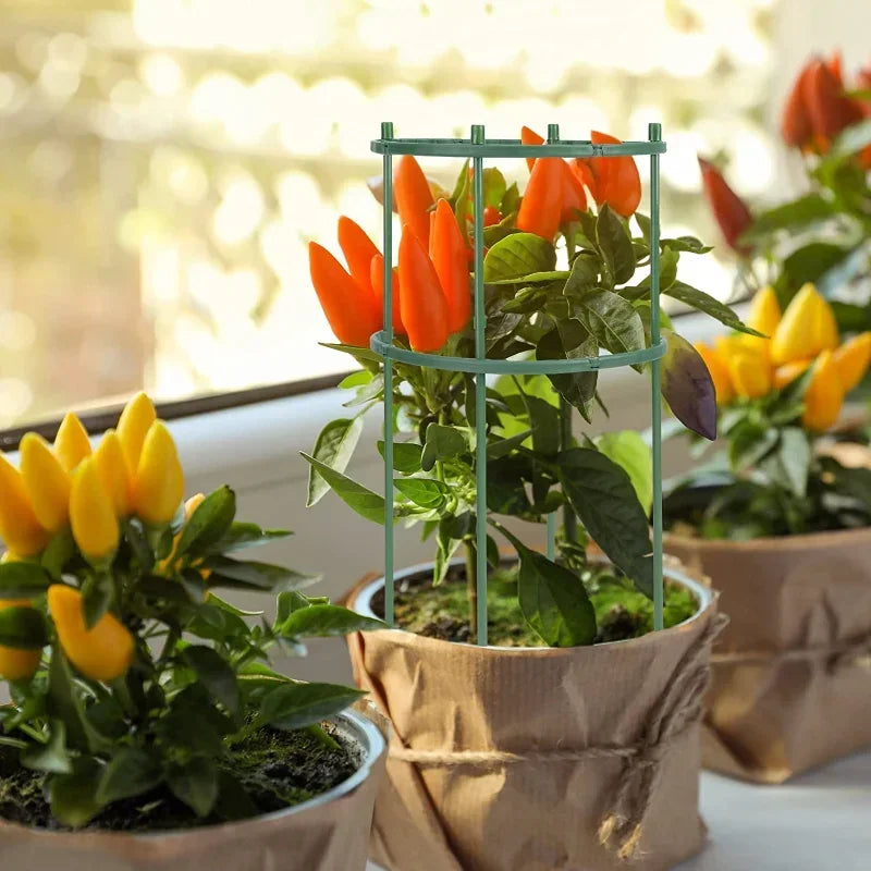Kunststoff-Pflanzenstützpfahl, Pflanzenstütze für Blumen, Gewächshäuser, Arrangements, Fixierstabhalter, Gartengeräte