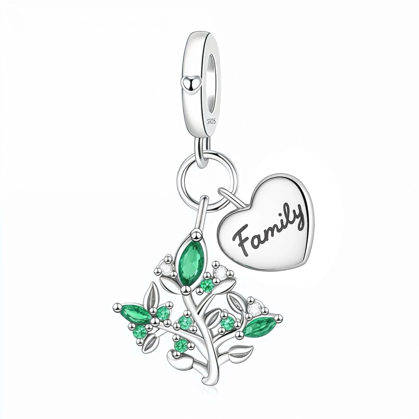 Niedlicher Raupenperlen aus 925er-Sterlingsilber, Schnecke und Bienen, vierblättriges Kleeblatt, baumelnder Charm, passend für Armbänder, bunte Anhänger-Geschenke