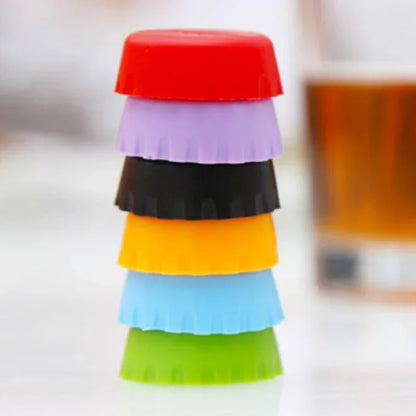 Bonbonfarbene Silikon-Bierflaschenverschlüsse, Bar, Heimbrauen, Weinherstellung, Barzubehör, Küche, Esszimmer, Garten, 6 Stück, 12 Stück