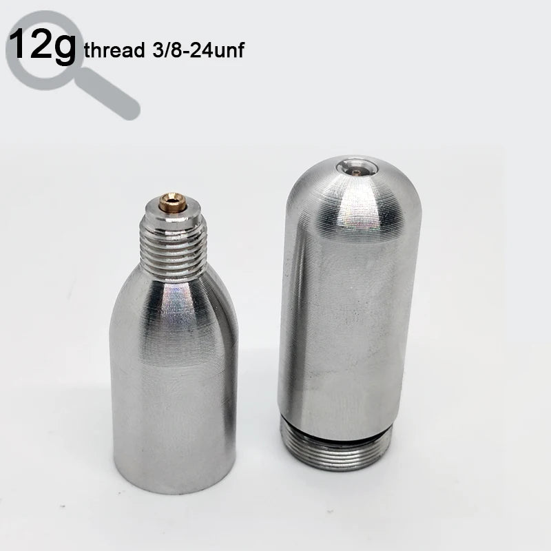 Nachfüllbare CO2-Kartuschen, 12 g, 16 g, kleiner Teichkanister, wiederaufladbare Luftkanister für kohlensäurehaltige Getränke, Bierbrauen, Eisgetränke, Cola
