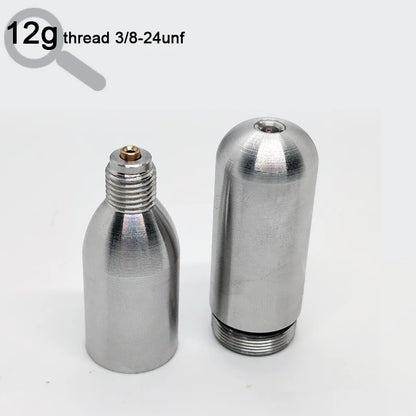 Nachfüllbare CO2-Kartuschen, 12 g, 16 g, kleiner Teichkanister, wiederaufladbare Luftkanister für kohlensäurehaltige Getränke, Bierbrauen, Eisgetränke, Cola