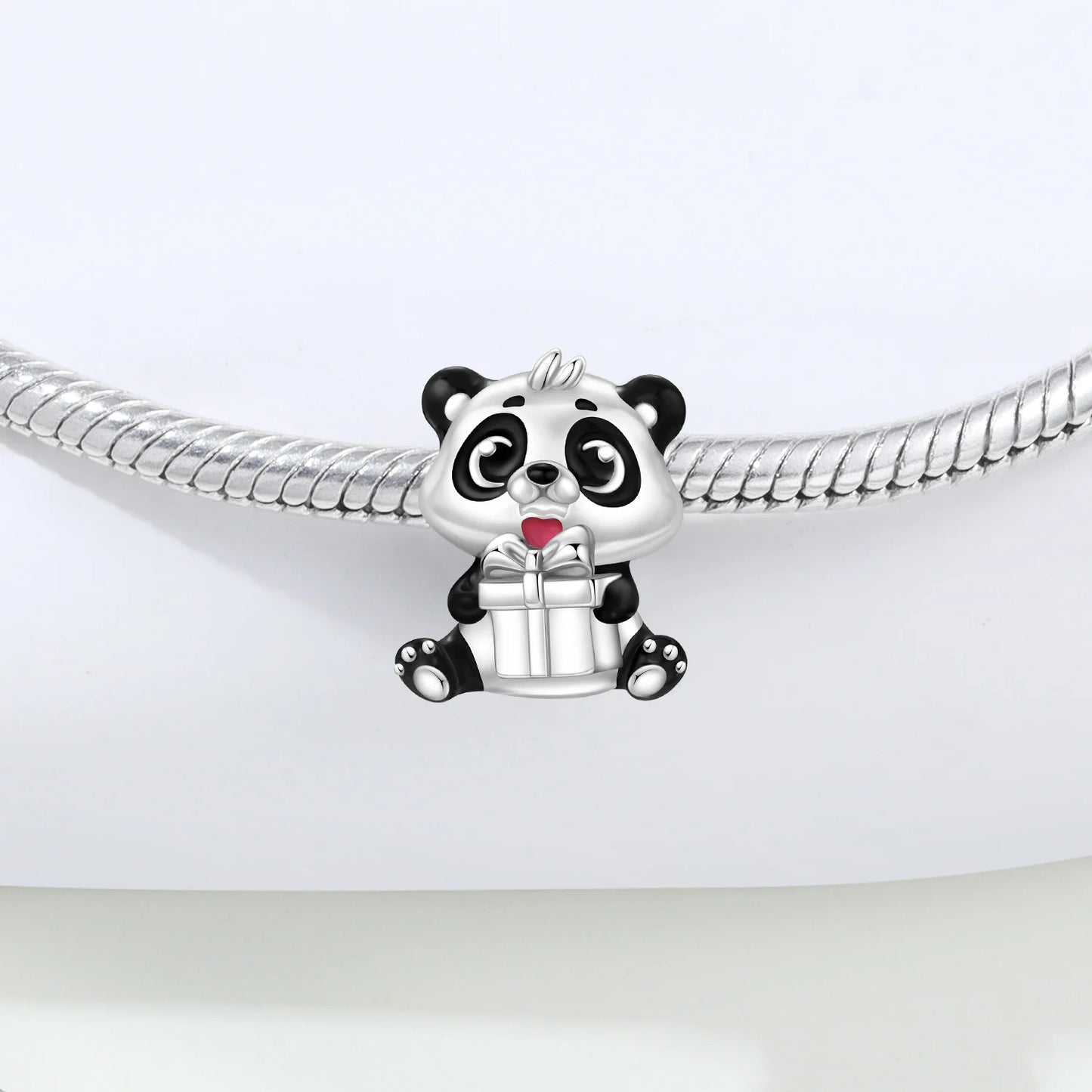 Exquisiter 925 Sterling Silber Panda Chamäleon Waschbär, Koi Welpen Tier-Anhänger Passend für DIY Armband Halskette Premium Party Geschenke