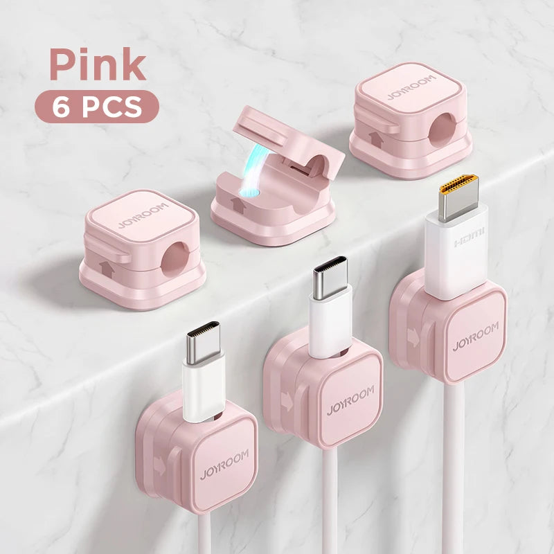 Joyroom 3/6/12PCS Magnetische Kabel Organizer Klebstoff Telefon Kabel Clip Desktop Kabel Draht Kabel Halter für Büro Schreibtisch Management