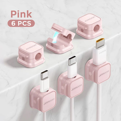 Joyroom 3/6/12PCS Magnetische Kabel Organizer Klebstoff Telefon Kabel Clip Desktop Kabel Draht Kabel Halter für Büro Schreibtisch Management
