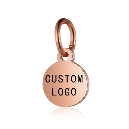 MaiLun 30 Stück lasergravierte Logo-Tags aus Edelstahl, Kreis-Tag, 6–25 mm, runder Charm, gravierbare Anhänger für die Schmuckherstellung