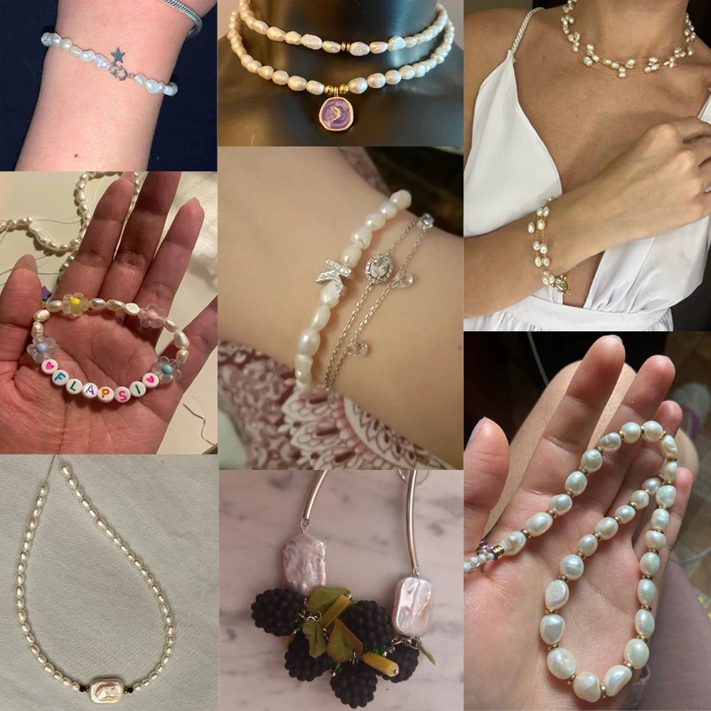 100% natürliche Süßwasserperle Großhandel A/AA/AAA Hochwertige Reisform Perlen für Schmuckherstellung DIY Armbänder Halskette