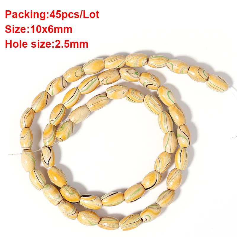 Louleur Hohe Qualität Vintage Natürliche Große Loch Holz Perlen Für Halskette Armband Charms für Diy Schmuck Machen Haar Zubehör