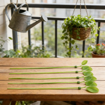 Sichere Pflanzenstützsysteme, Pflanzenbefestigungen, 20 cm Blatt-Kabelbinder, dekorative Blattform, einfach anzubringen, sicherer Halt