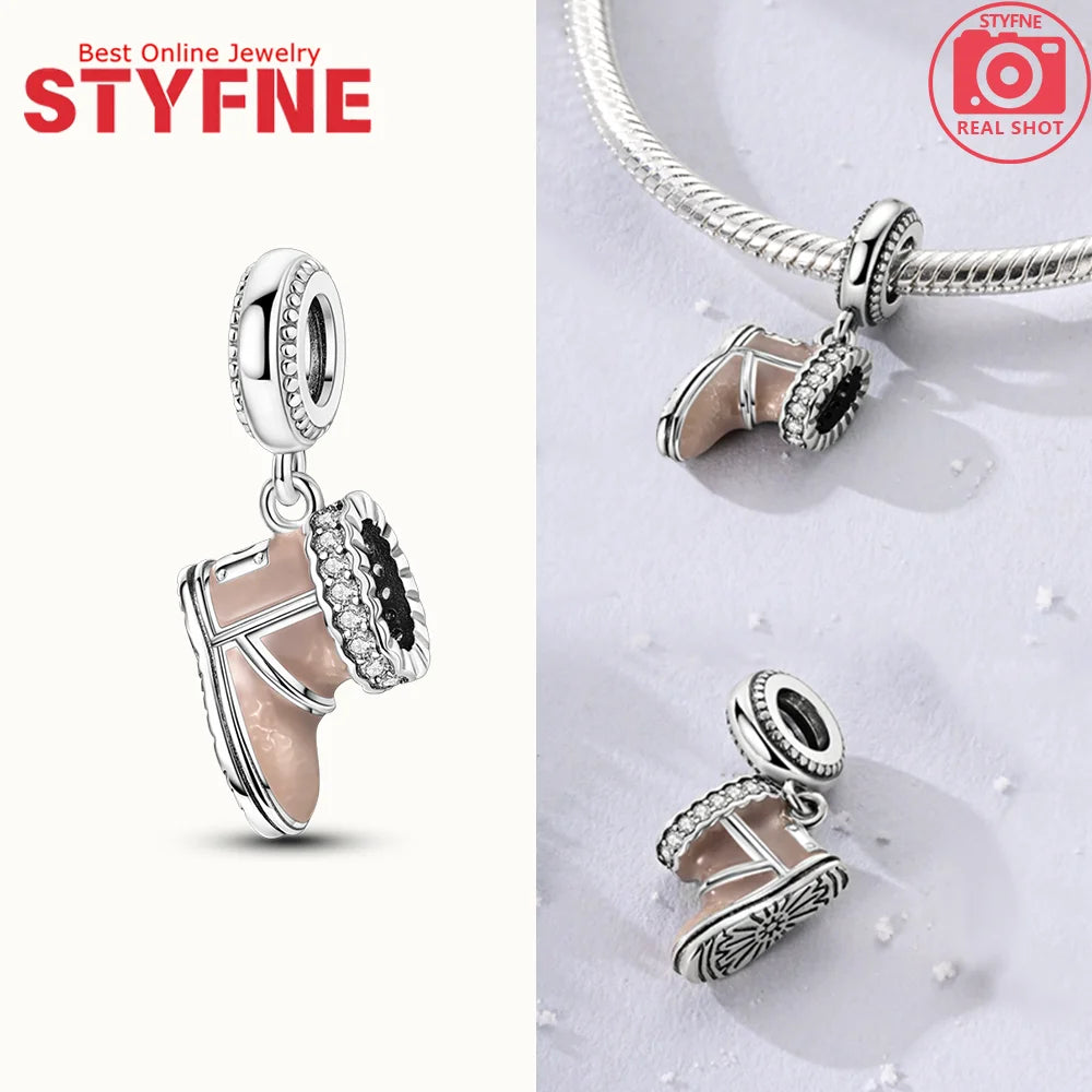 925 Silber Neue Weihnachten Weihnachtsmann Elch Schneemann Charms Perlen Fit Original Armbänder Party Geschenk DIY Schmuck für Frauen