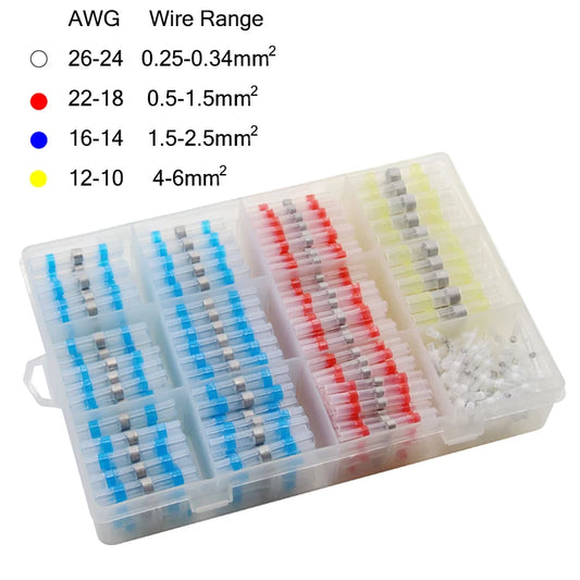 Wasserdichtes Schrumpfschlauch-Set, isolierte elektrische Kabelverbinder, Stoßspleiß, Löten, elektrische Anschlussdose mit Löten