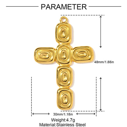 3 teile/los Französisch Retro Edelstahl Emaille Liebe Herz Halskette Anhänger Hamsa Hand DIY Ohrring Charme Frauen Große Kreuz Schmuck