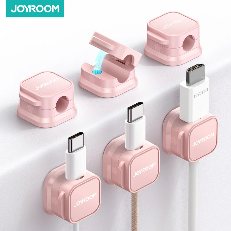 Joyroom Bunter magnetischer Kabelclip, Kabelhalter, selbstklebender Drahthalter, Aufbewahrungsorganisator für das Kabelmanagement im Home-Office-Schreibtisch