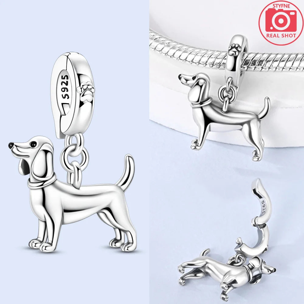 Silber 925 Gold Pyramide Mumie Doppel Charm Elefant Perlen passen Original Armband DIY edlen Schmuck Zubehör für Frauen Geschenke