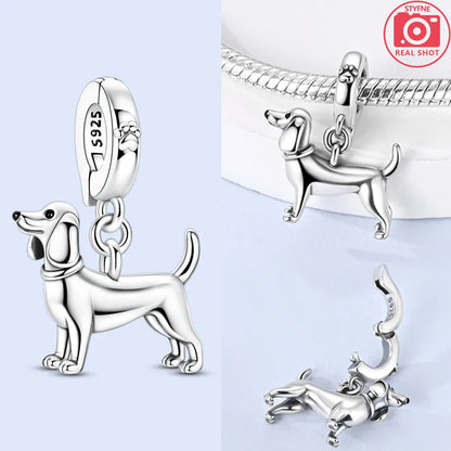 Silber 925 Gold Pyramide Mumie Doppel Charm Elefant Perlen passen Original Armband DIY edlen Schmuck Zubehör für Frauen Geschenke