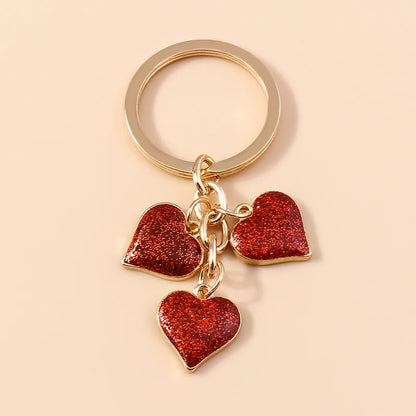 Schöne Bunte Herz Keychain Liebe Schlüsselanhänger Valentinstag Geschenk Schlüssel Ketten für Frauen Mädchen Auto Schlüssel Handtasche Schmuck Zubehör
