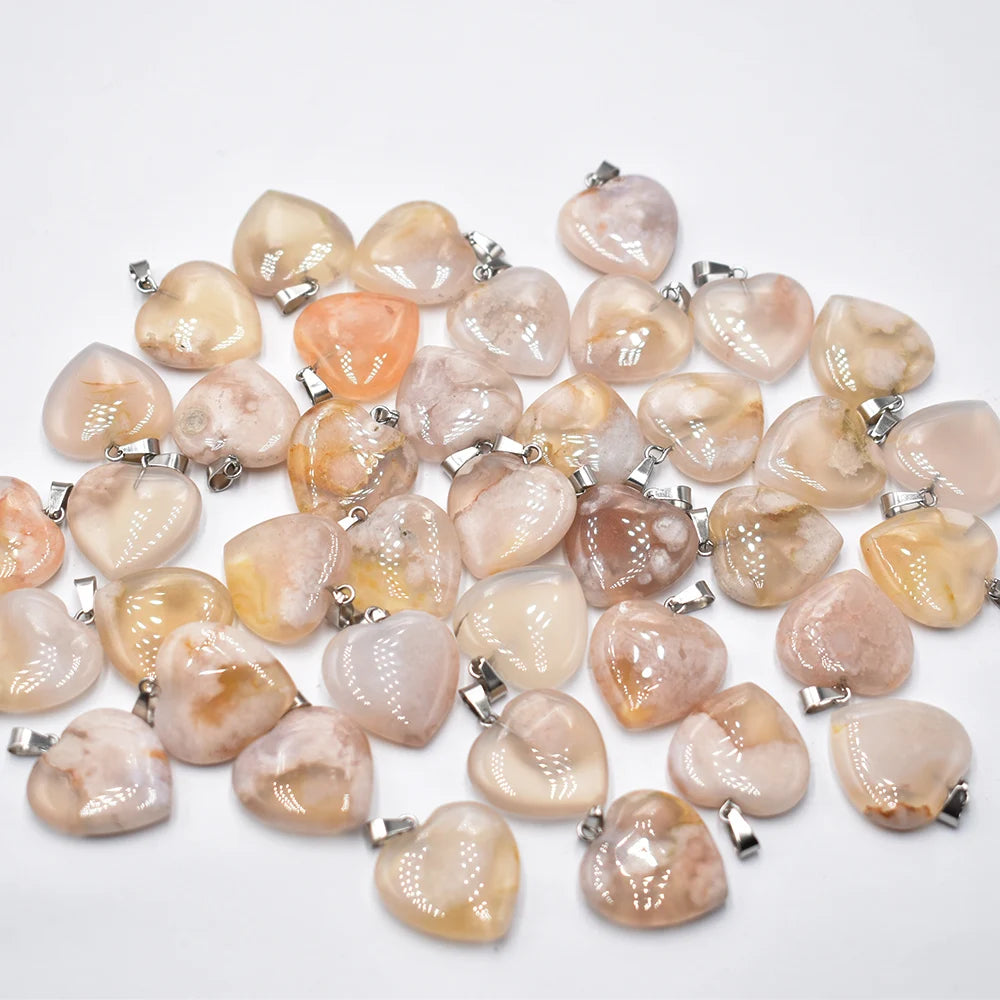 Großhandel 50 teile/los Mode 20mm herz naturstein amazonit charms anhänger für schmuck machen Kostenloser versand