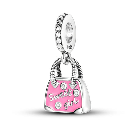 Neue 2025 925 Sterling Silber Charms Perlen Liebe Herz Rosa Original Charm Anhänger Fit Charm Armbänder DIY Schmuck Geburtstag Geschenk