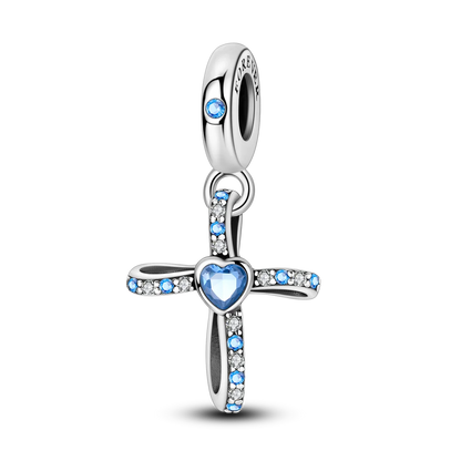 Charm-Anhänger aus Silber 925, blaue Serie, passend für Armbänder, Charms, DIY, originelle Mode-Anhänger für Schmuckherstellung