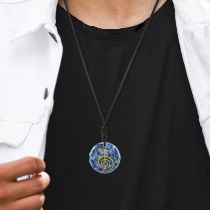 Heißer natürlicher Kristall quarz cho ku rei Reiki Energie symbol Anhänger alte spirituelle Heilung Halsketten Anhänger Frauen Mann Schmuck