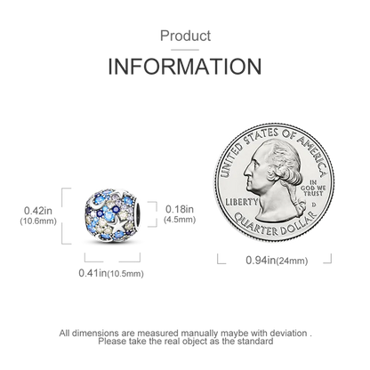 Charm-Anhänger aus Silber 925, blaue Serie, passend für Armbänder, Charms, DIY, originelle Mode-Anhänger für Schmuckherstellung