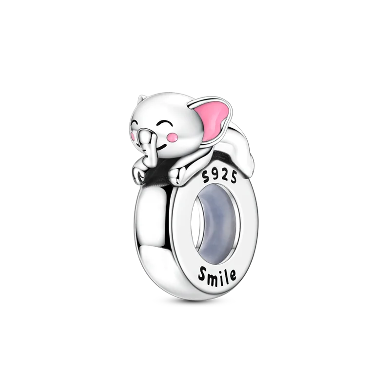 Clip-Perle mit Tiermotiv, 925er-Sterlingsilber, Löwe, Tiger, Elefant, Hund, Positionierungsperle, passend für Original-Armbänder, DIY-Schmuck