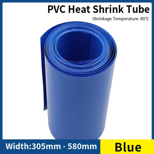 305/5m PVC-Schrumpf schlauch 580 Lipo-Akku mm ~ mm isolierte Schutz folie Lithium-Gehäuse Kabel hülle blau