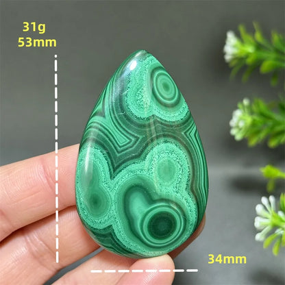 Natürlicher, hochwertiger Malachit in Tropfenform, zum Polieren, DIY, Quarz, Energietherapie, Meditation, Reiki, Hexerei, Heimdekoration, Geschenk