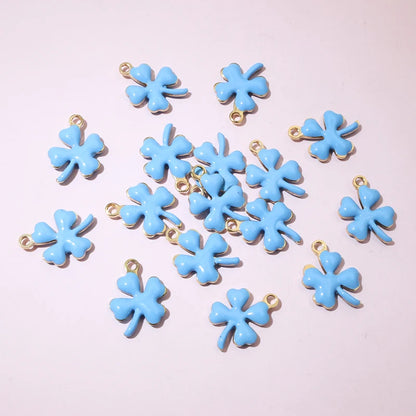 20 Stück 13x10mm Edelstahl Emaille Klee Blume Charms Anhänger Edelstahl DIY Schmuck Herstellung Zubehör Ergebnisse